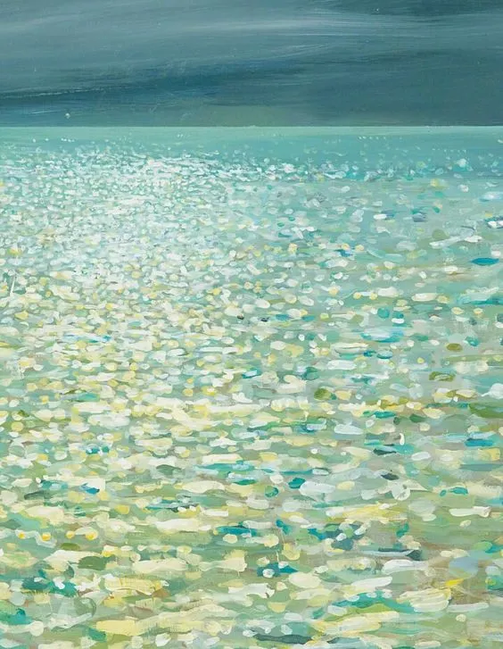 你看，是清澈的且不再模糊的湖... !