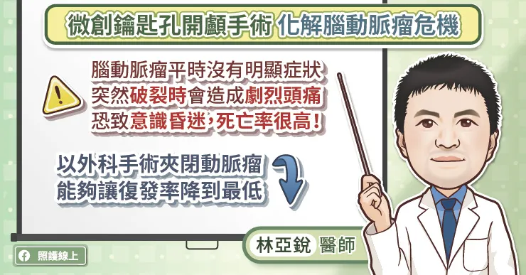 微創鑰匙孔開顱手術化解腦動脈瘤危機