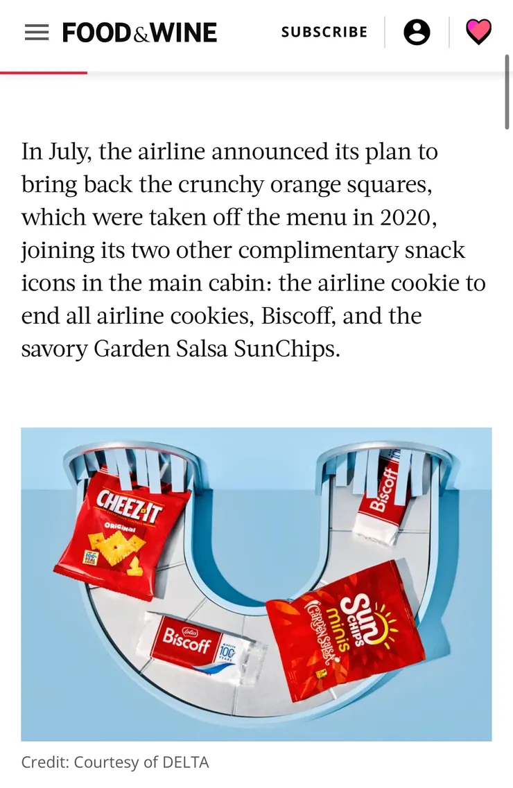 Delta免費零食（2025）