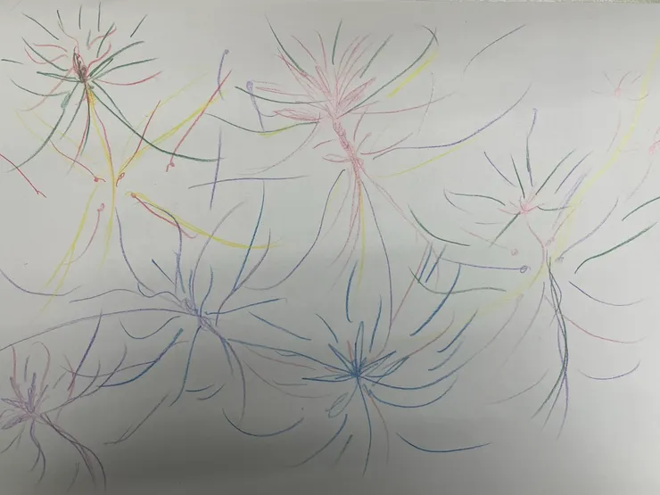 第二張畫完時，整個人突然清醒了一點