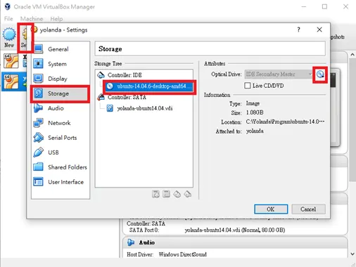 掛載指定的Ubuntu映像檔