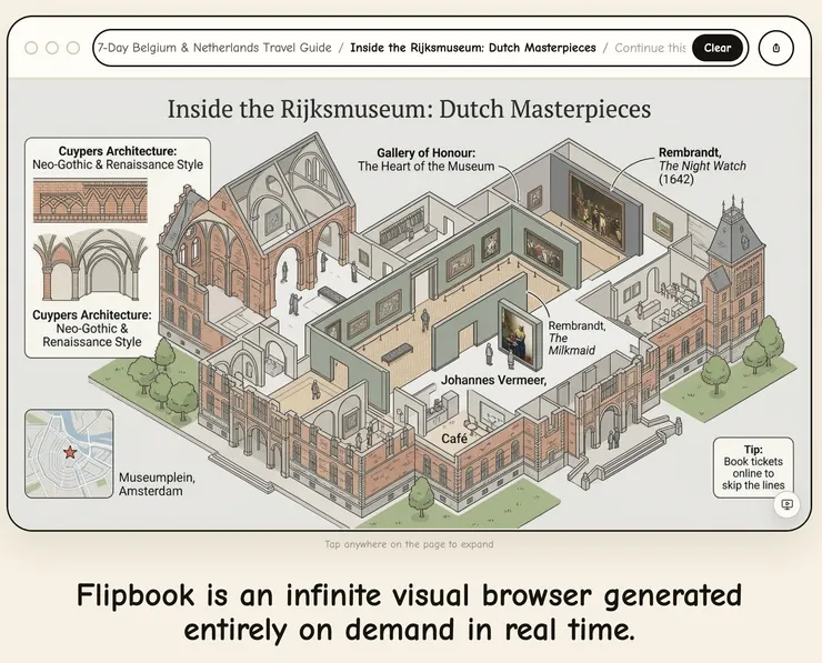 02 如何使用 Flipbook 進行旅遊規劃｜② &nbsp;圖片裡的每個區塊都能點擊｜景點內部