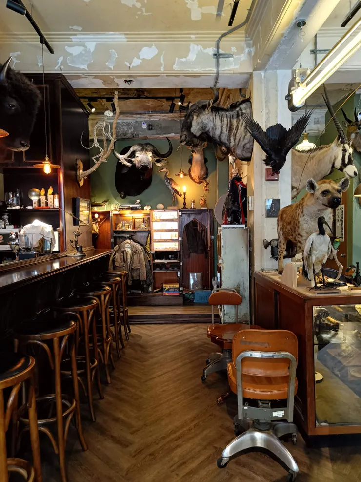 斑駁油漆、略為昏暗的燈光、滿滿的動物標本