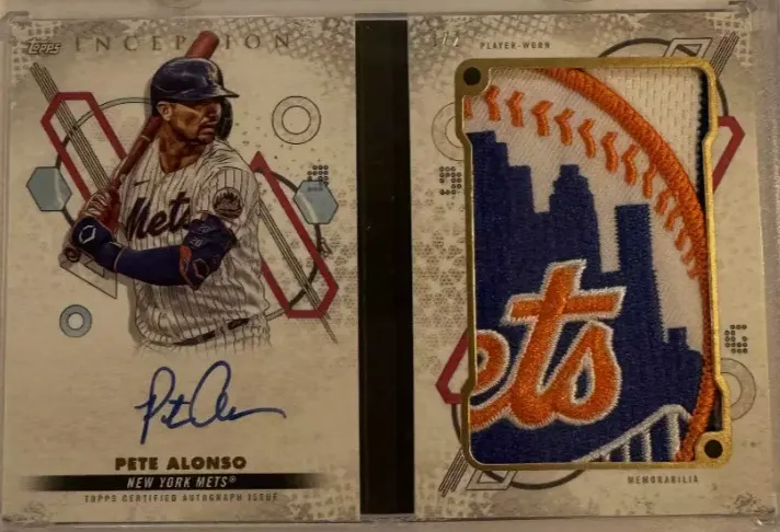 2022 Topps Inception PETE ALONSO Autographed Team Logo Patch
