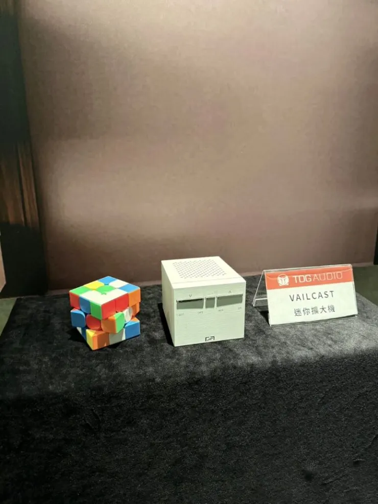 ▲愷銳音響展出的 TDG 迷你串流擴大機「Vailcast」搭配嵌入式喇叭,構成全新MusiCube情境方案