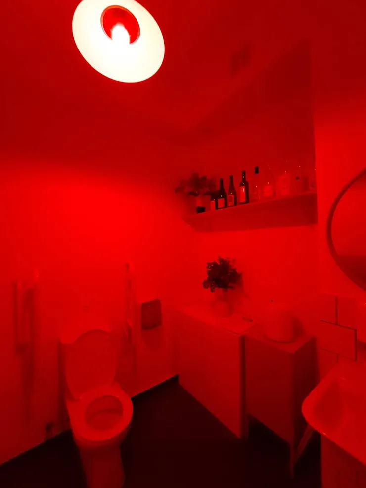 Toma Café廁所很有紅燈區的感覺XD...