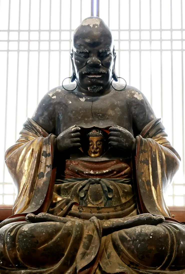 萬福寺的羅怙羅尊者像。
