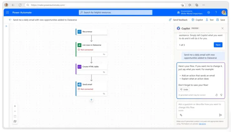 Copilot in Power Automate