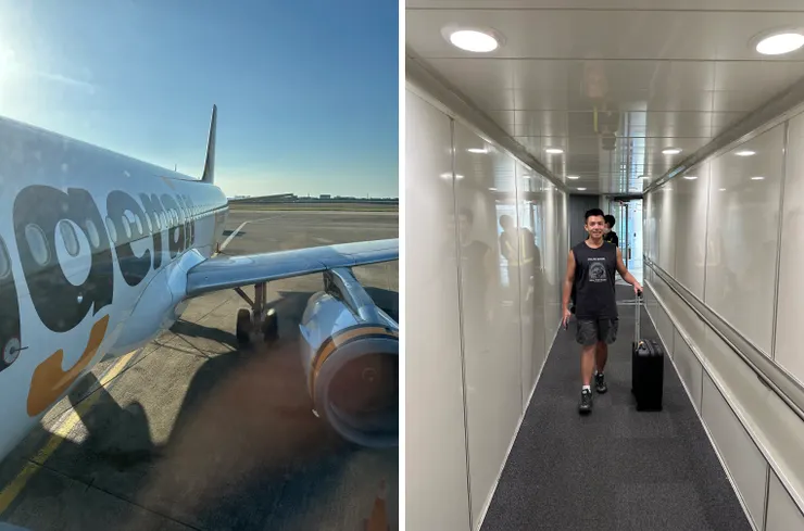 這次因為主要是吃吃喝喝行程，我跟胖就只帶登機箱而已，非常輕鬆