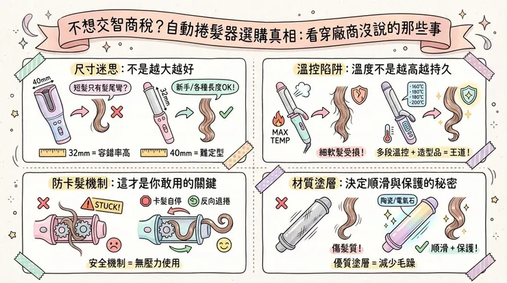 不想交智商稅？自動捲髮器選購真相：看穿廠商沒說的那些事