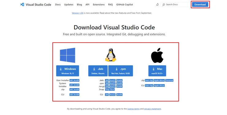 到VScode官網選擇下載項目