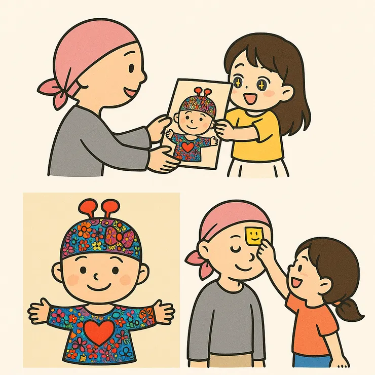 媽媽會好起來,媽媽會是彩色的、花花的、有笑容的