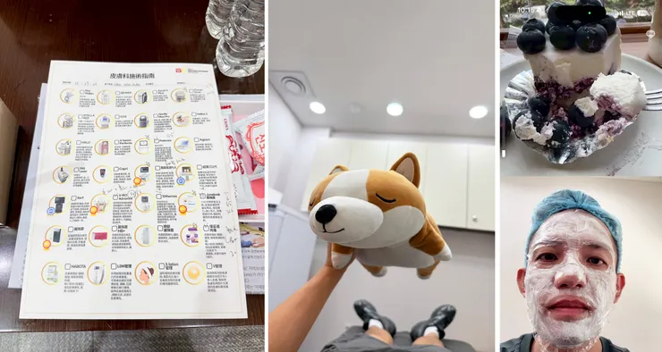 一邊手捏著娃娃一邊看我直播吃蛋糕的胖 (娃娃要爆炸了)