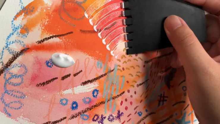 最後一步，用自製工具加了白色壓克力