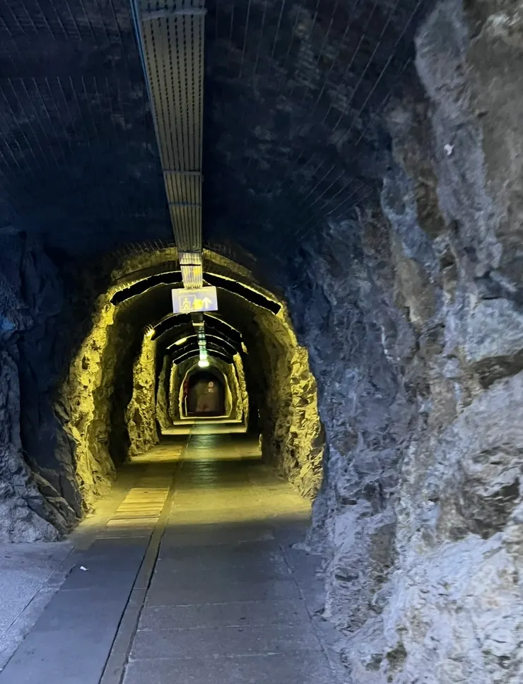 在長廊通道找著自己要去的展館出口