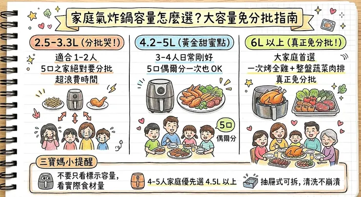 家庭氣炸鍋容量怎麼選