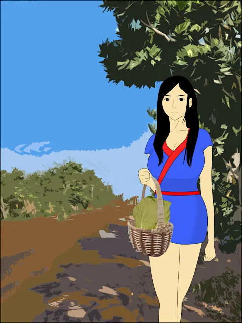 圖1:穿著暴露的淫國民間女子。