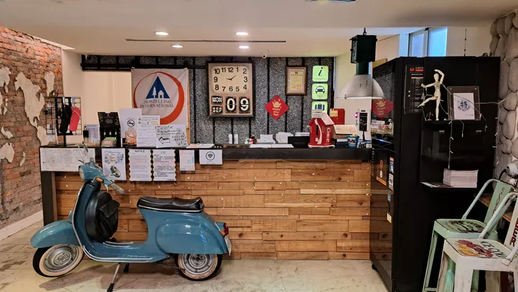 北門窩泊旅的櫃台