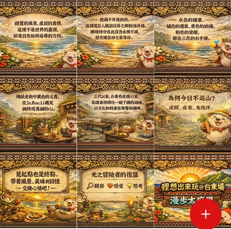 過分認真的謎題，一站站的揭露。認識了太麻里的人文、地理和景點。