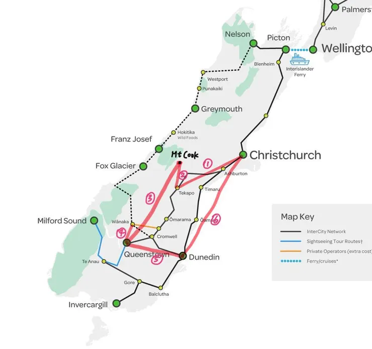 截自Intercity bus官網路線圖