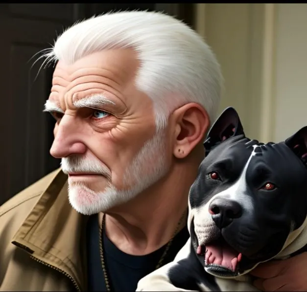 老蓋瑞和他養的比特犬