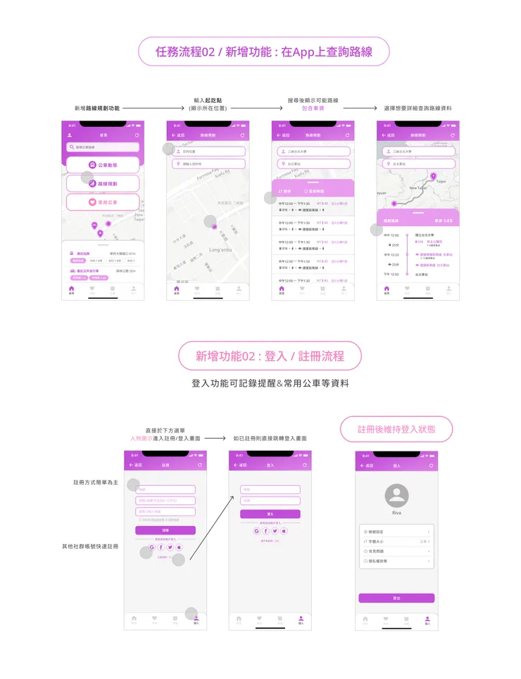 學習線上課程後做出來的UI設計(僅放上部分頁面)