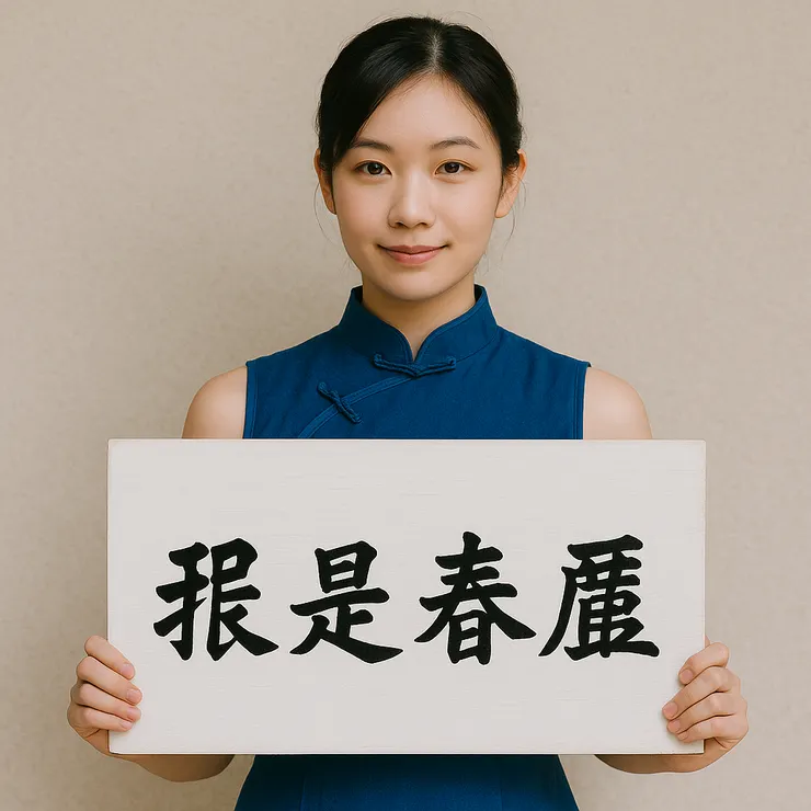 「我」與「麗」有瑕疵