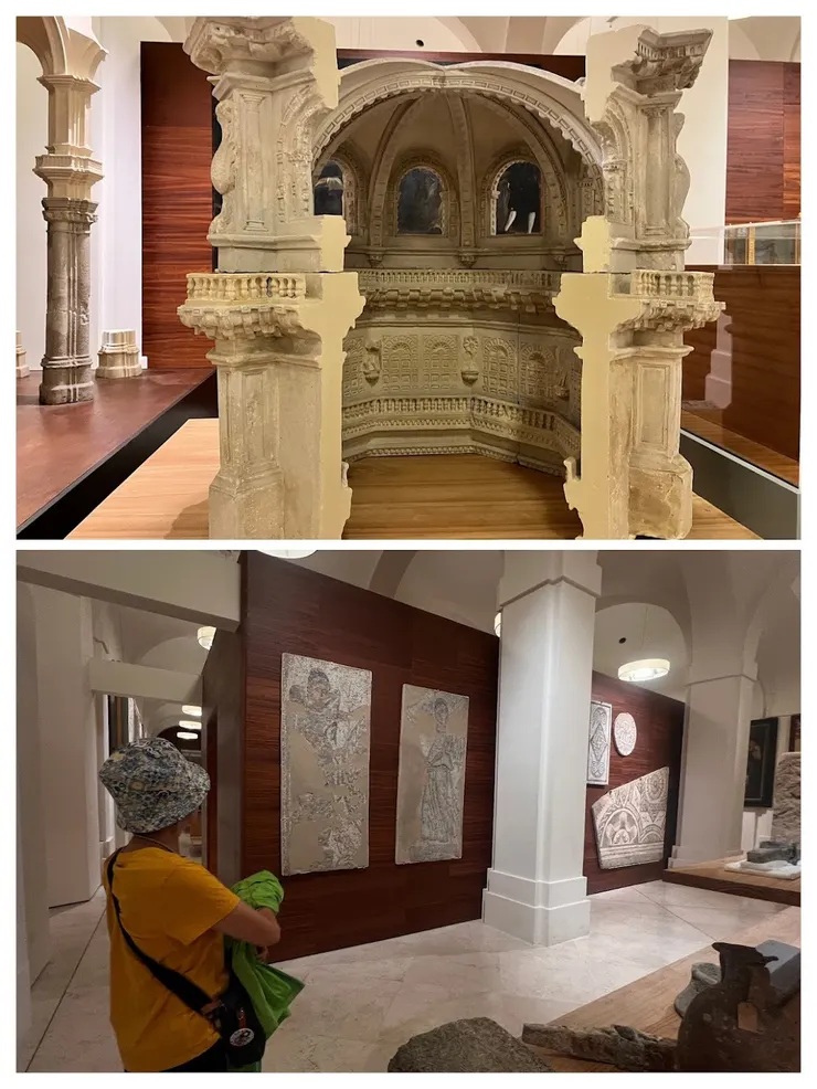 考古區展示毀損建築物件