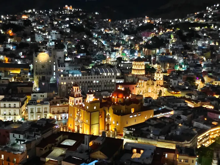 墨西哥瓜納華托的夜景。