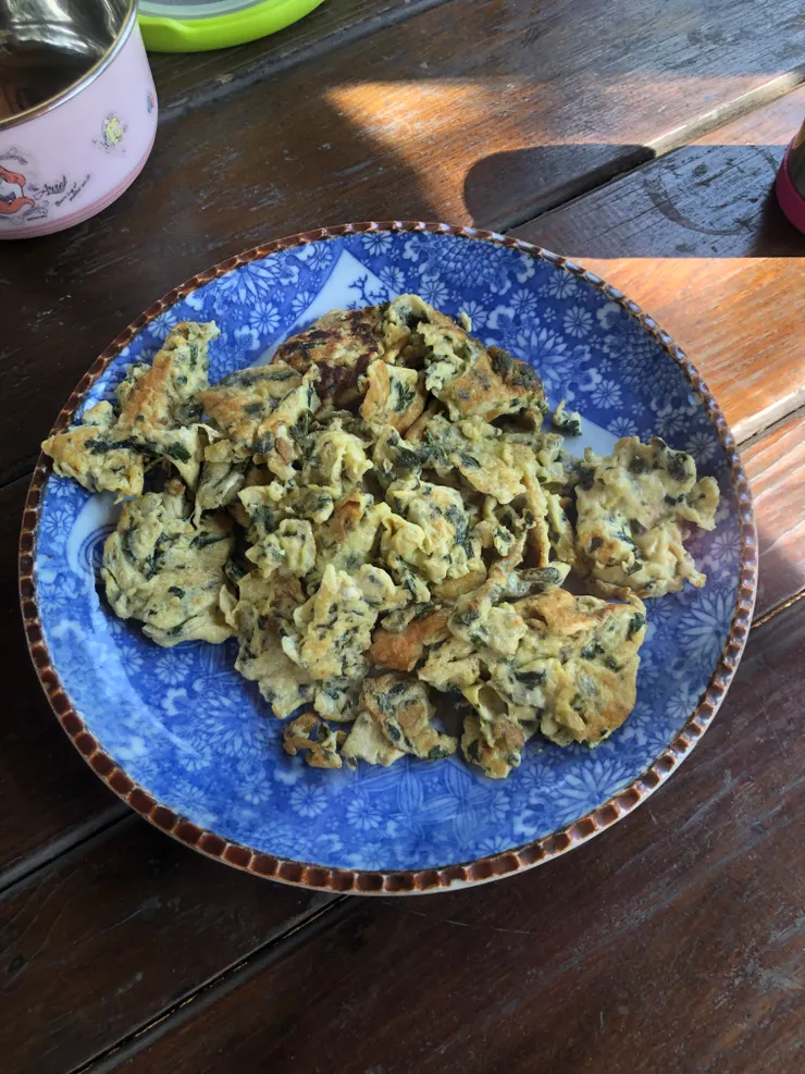 艾草炒蛋,沒有特殊氣味