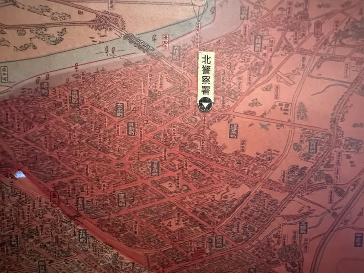 拍攝於新文化運動紀念館之北警察署轄區圖