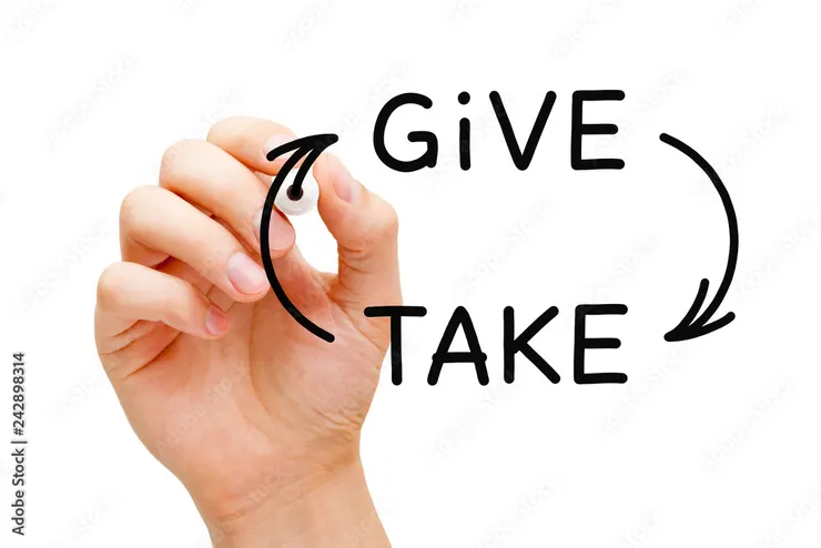 Give And Take Compromise Or Charity Concept 素材庫相片| Adobe Stock