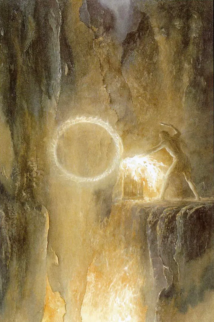 Sauron forging the One Ring © Alan Lee