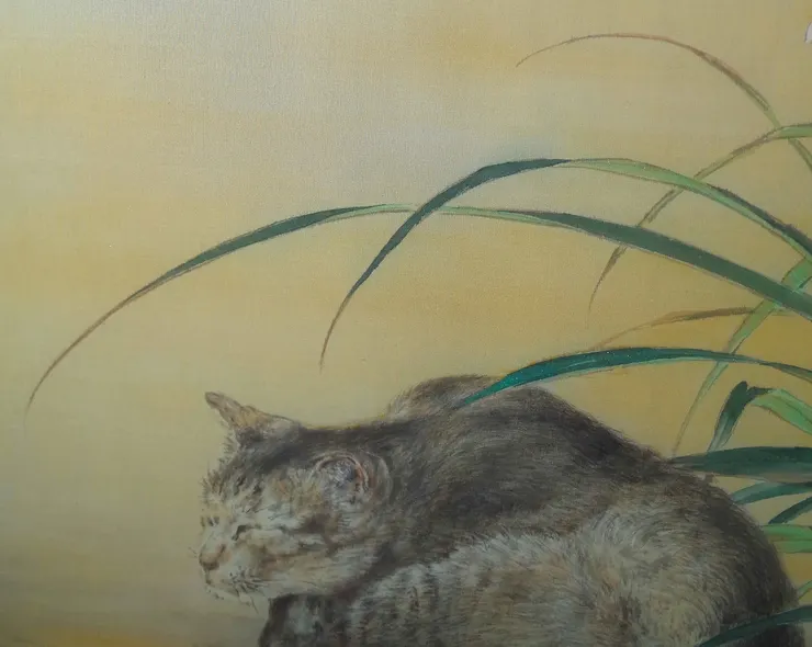 〈蘭圃春深〉局部－素心蘭葉