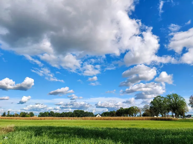 【魂魄險些永遠遊盪蕭邦故居前！蕭邦故居前的鄉間景象，幸好Chris 睡著歪到對向時，坐在副駕駛座的我醒著，且没有分心拍照。】