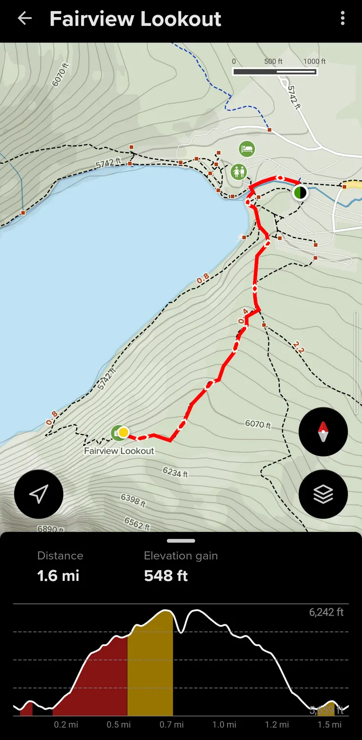 從應用程式 AllTrails 上擷取的資訊