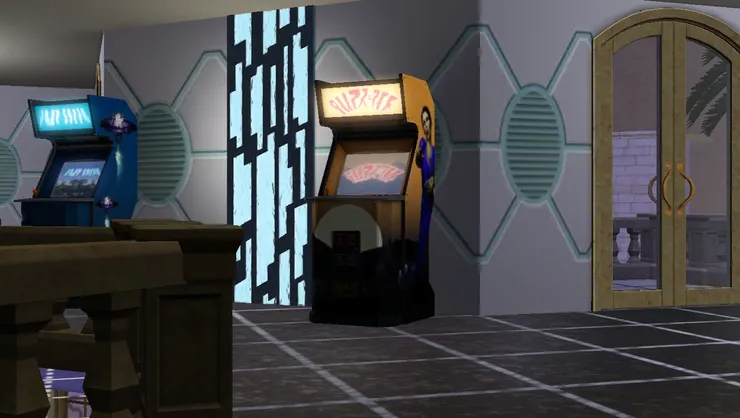 這層擺放了娛樂設施，例如遊戲機。