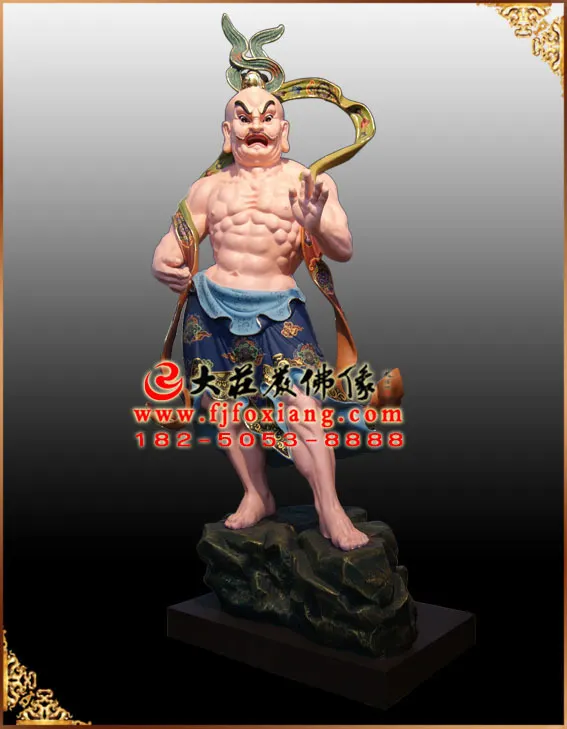銅雕哈將彩繪塑像