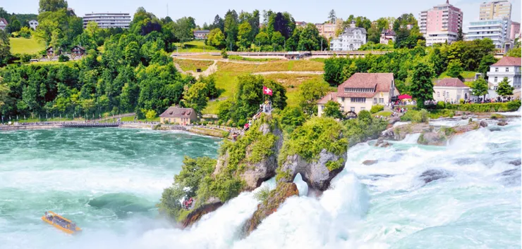 瑞士萊茵河瀑布遊船