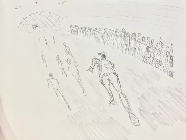 跑步沒空拍素材，只好自己來畫