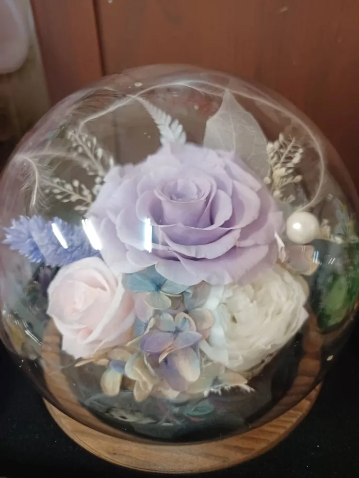 心情故事花房新品上市：永生花玻璃花中——傳遞不凋零的心意