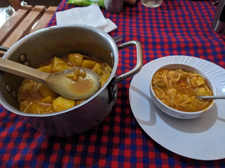 晚餐只有一碗但我吃不完阿,高海拔讓人食慾差