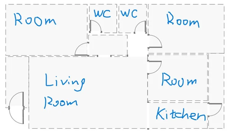 自己繪製的原始平面圖