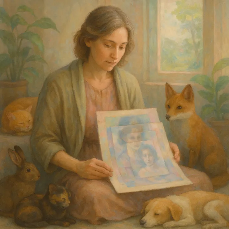 The image of her - blurred by distortion, half-shadowed in tonal greys - was often mirrored by the voices she unearthed: broken, ghostlike, aching to be heard.