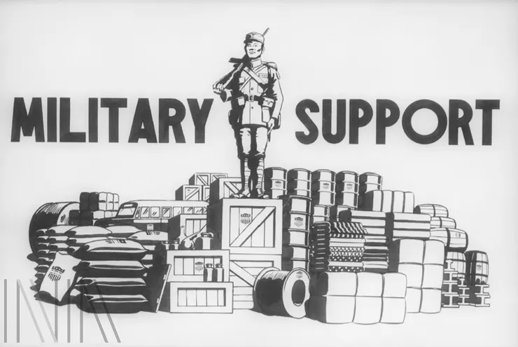 圖3 美軍軍援宣傳海報。檔號：A325000000E/0038/0028/1