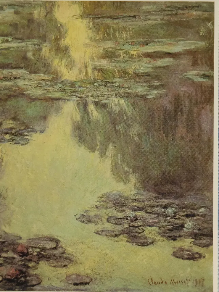 莫內-《睡蓮》(由購買之明信片翻拍)