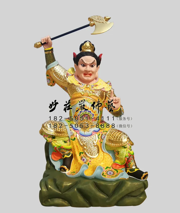 監齋菩薩彩繪塑像