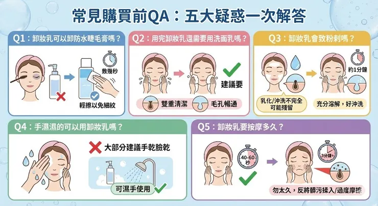 卸妝乳五大常見購買前QA