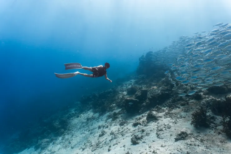 地勢往下走,深度變化快