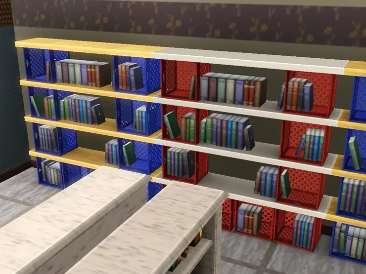 即使同款的書架，我也用了不同顏色，多點生氣。